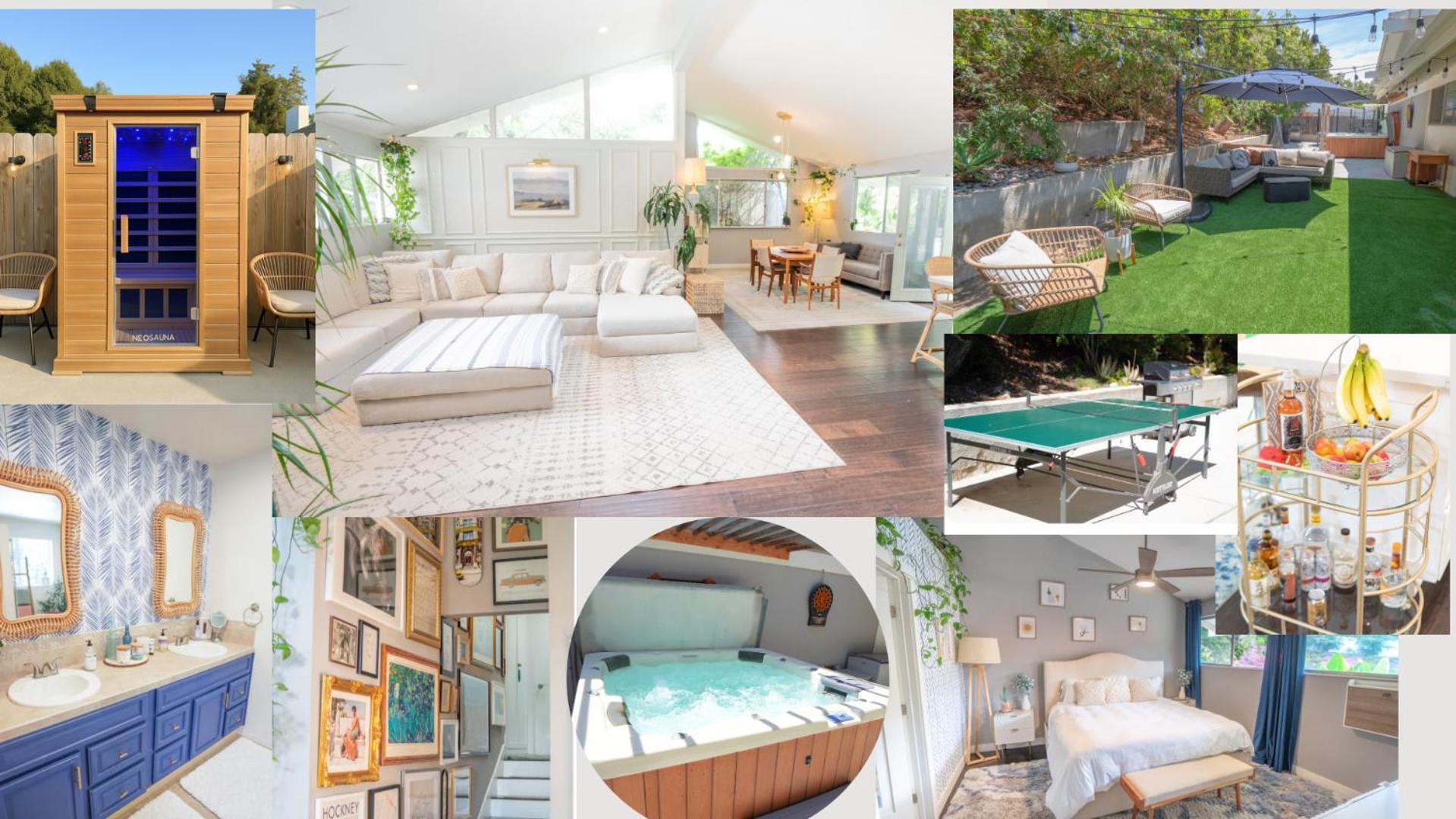 Large House With Jacuzzi, Backyard, Sauna & Ping Pong *